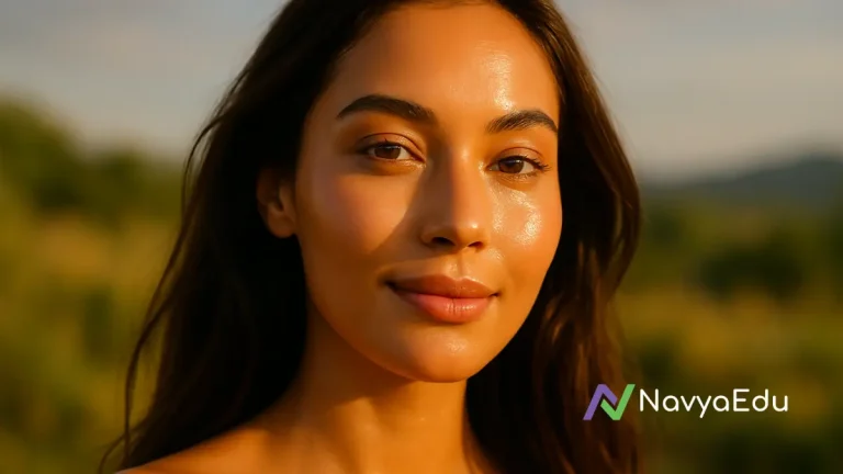 Glowing Skin With Just One Ingredient Thumbnail Image by NavyaEdu. Image Having A Woman With Beautiful Face.